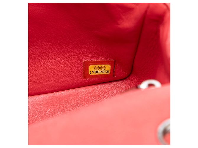 Borsa a tracolla Chanel Mini Rectangular Classic Caviar Single Flap Arancione - vista 6