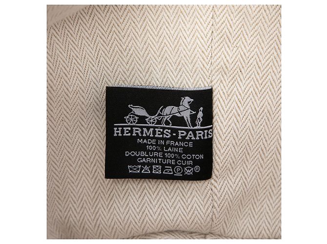 Beauty case Hermès Small Wool Bride A Brac Au Carre Beige - vista 5