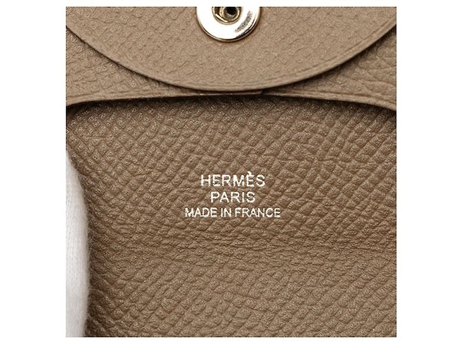 Portamonete Hermès Epsom Bastia marrone - vista 5