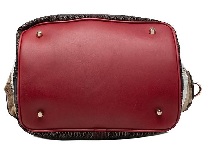 Borsa a secchiello Ashby con nappa e tela Mega Check marrone Burberry Medium - vista 3