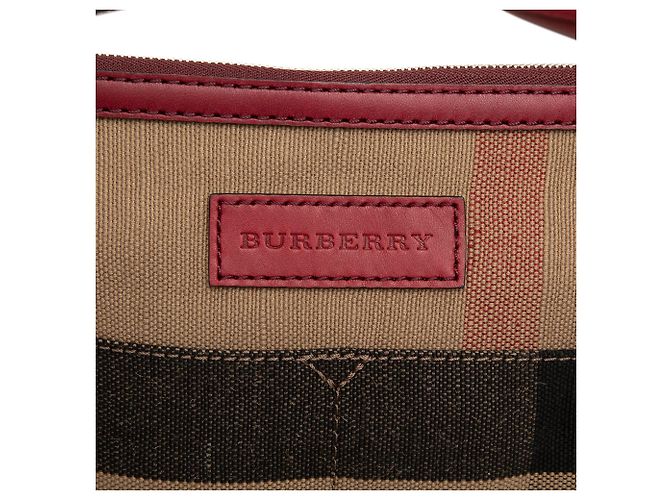 Borsa a secchiello Ashby con nappa e tela Mega Check marrone Burberry Medium - vista 5