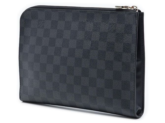 Clutch Pochette Jour MM Damier Graphite nera Louis Vuitton Nero - vista 2