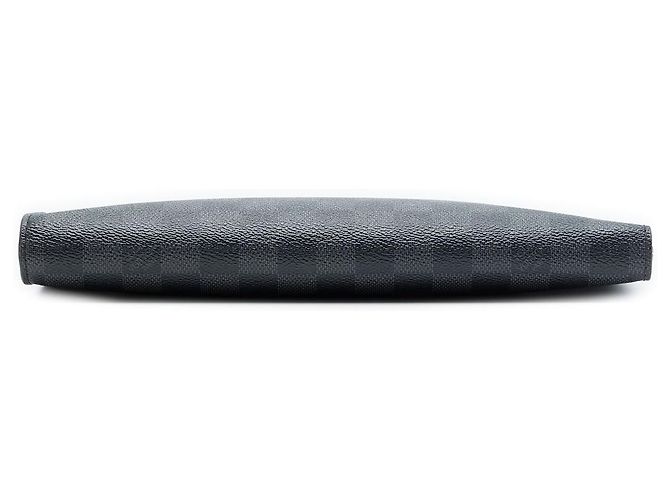 Clutch Pochette Jour MM Damier Graphite nera Louis Vuitton Nero - vista 3