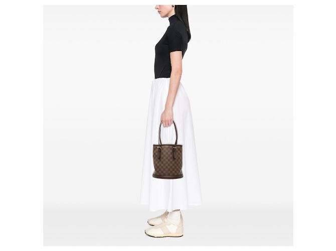 Brauner Louis Vuitton Damier Ebene Marais Bucket Bag - Ansicht 7