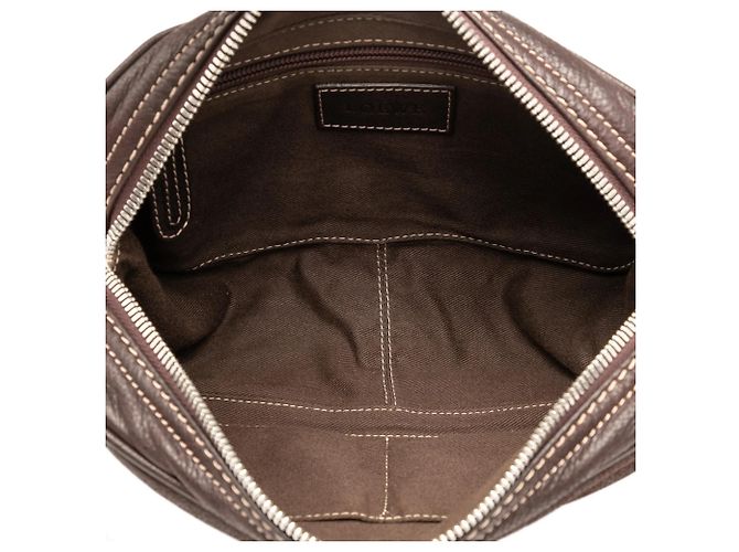 Clutch in nubuck marrone LOEWE Anagram - vista 4