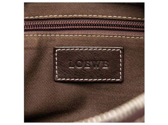 Clutch in nubuck marrone LOEWE Anagram - vista 5