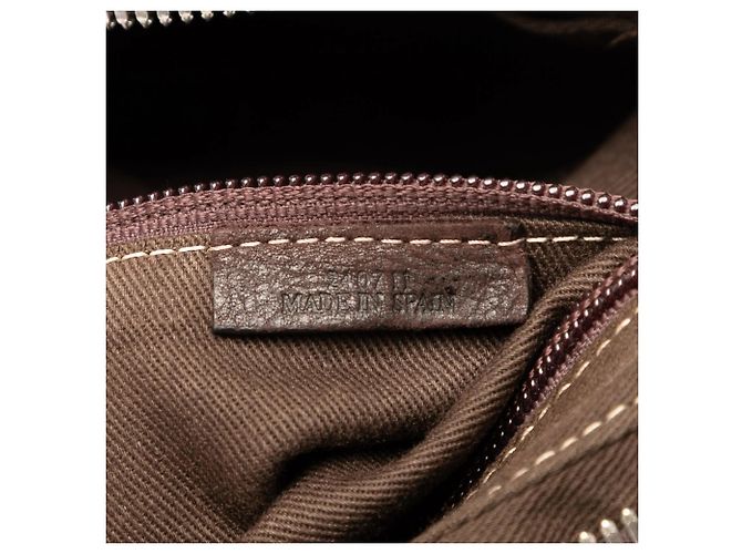 Clutch in nubuck marrone LOEWE Anagram - vista 6