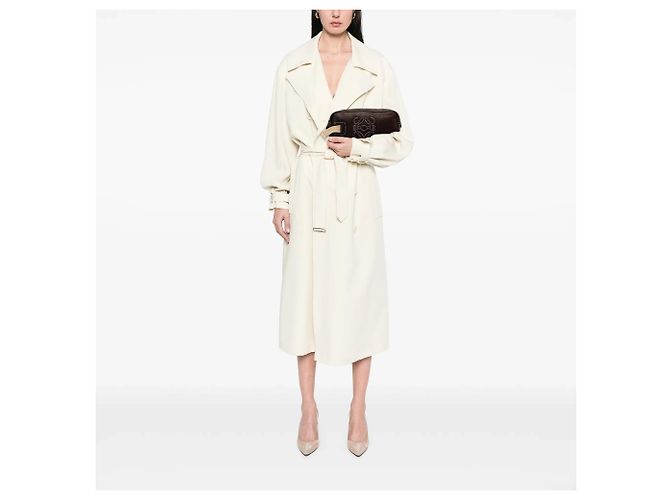 Clutch in nubuck marrone LOEWE Anagram - vista 7