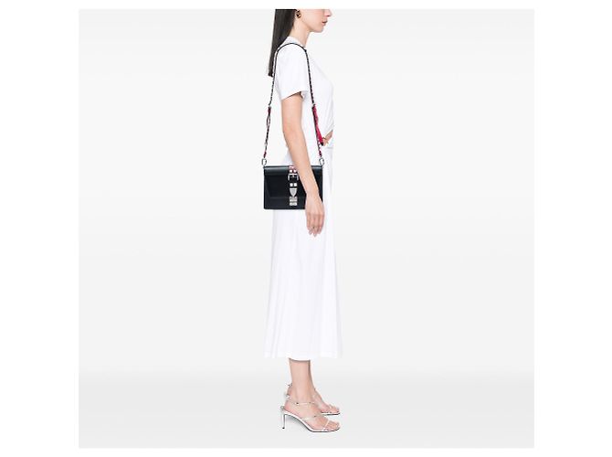 Borsa a tracolla Elektra con borchie in pelle City e Saffiano nera di Prada Nero - vista 6