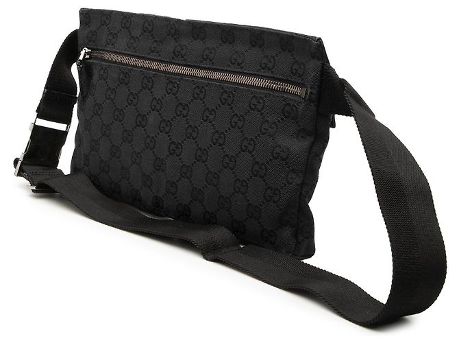 Borsa a tracolla Gucci GG Canvas con doppia tasca nera Nero - vista 2