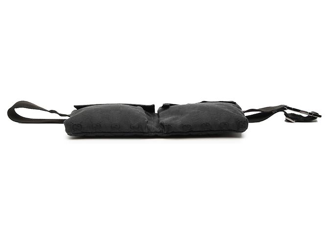 Borsa a tracolla Gucci GG Canvas con doppia tasca nera Nero - vista 3