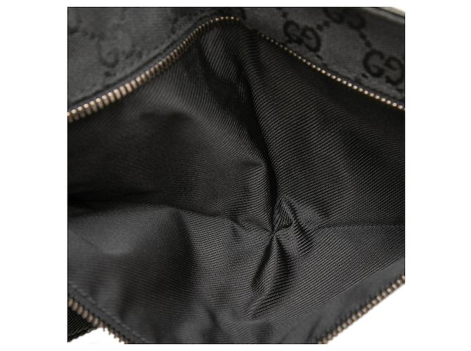 Borsa a tracolla Gucci GG Canvas con doppia tasca nera Nero - vista 4