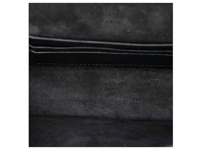 Borsa Diorama con manico e tracolla in vernice nero con borchie - vista 4
