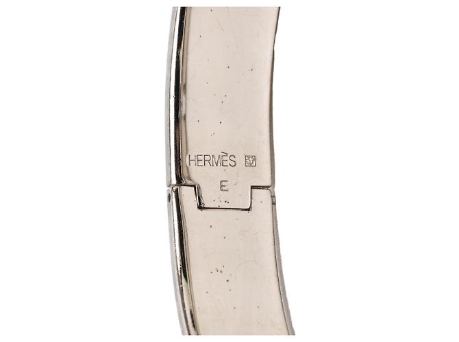 Bracciale Hermès Narrow Enamel Clic H PM Bianco - vista 4