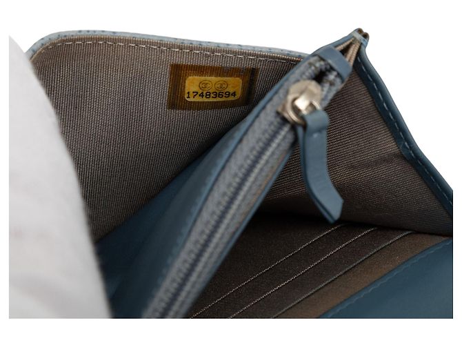 Wallet On Chain Borsa a tracolla con catena Chanel CC Caviar grigia Grigio - vista 6