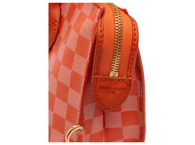 Borsa satchel Louis Vuitton Damier Couleurs Mobil Piment arancione - vista 8