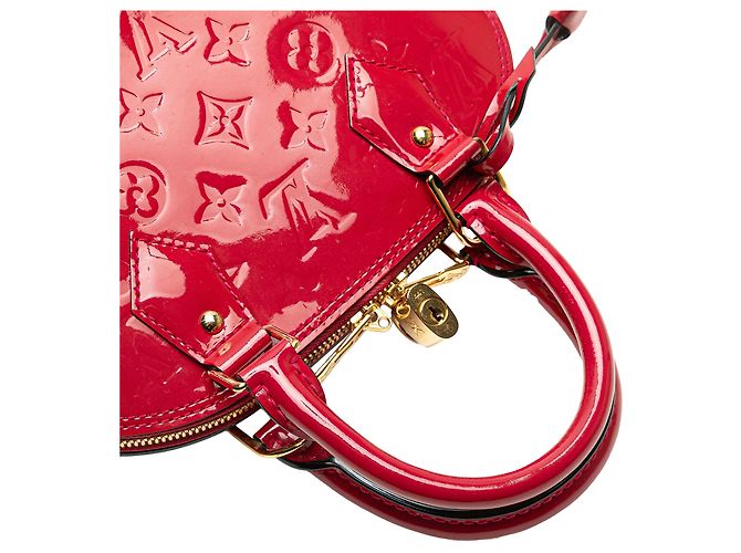 Borsa Louis Vuitton Monogram Vernis Alma BB Rossa Rosso - vista 8