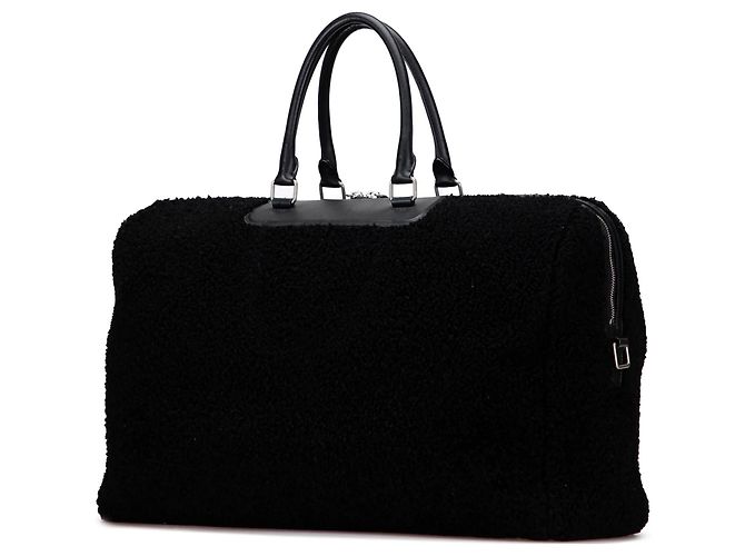 Bolsa de viagem em shearling preto Saint Laurent - vista 2