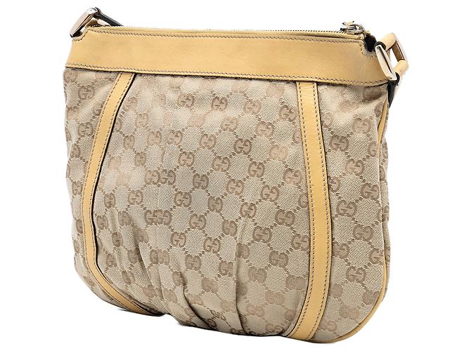 Borsa a tracolla Abbey D Ring in tela GG Gucci color Tan Cammello - vista 2