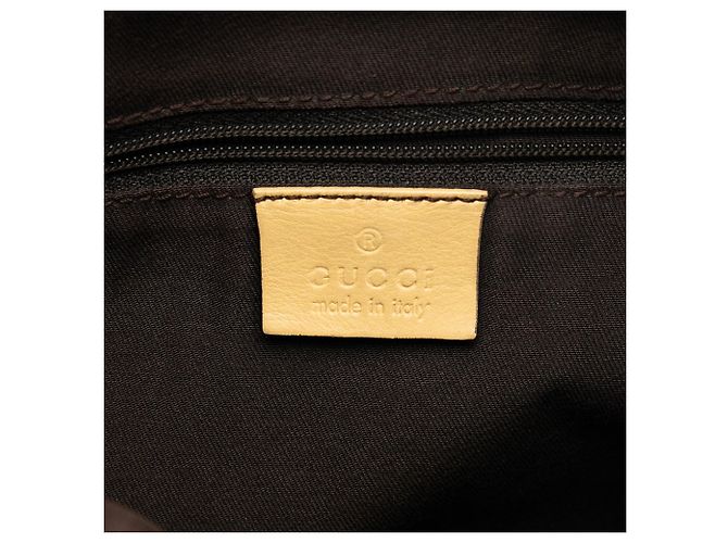 Borsa a tracolla Abbey D Ring in tela GG Gucci color Tan Cammello - vista 5