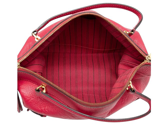 Borsa Louis Vuitton Monogram Empreinte Bastille PM rossa Rosso - vista 4