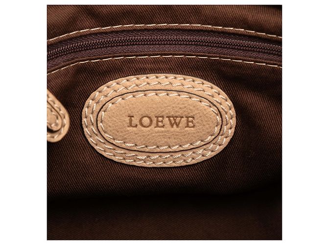 Borsa a tracolla LOEWE Nubuck Anagram Madrid Fringe Tan Cammello - vista 5