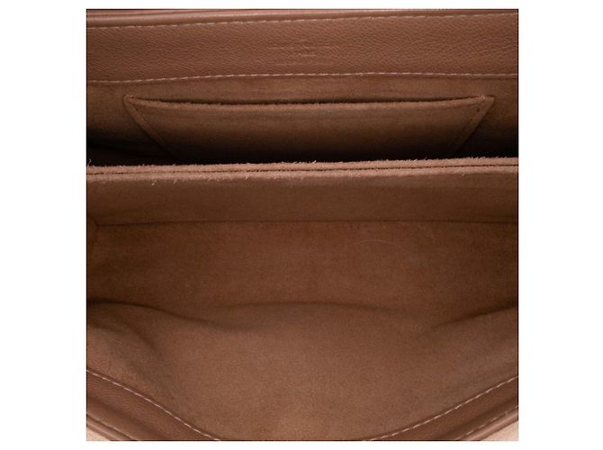 Borsa a tracolla marrone Louis Vuitton Monogram Cuir Plume Ecume Very Chain - vista 4
