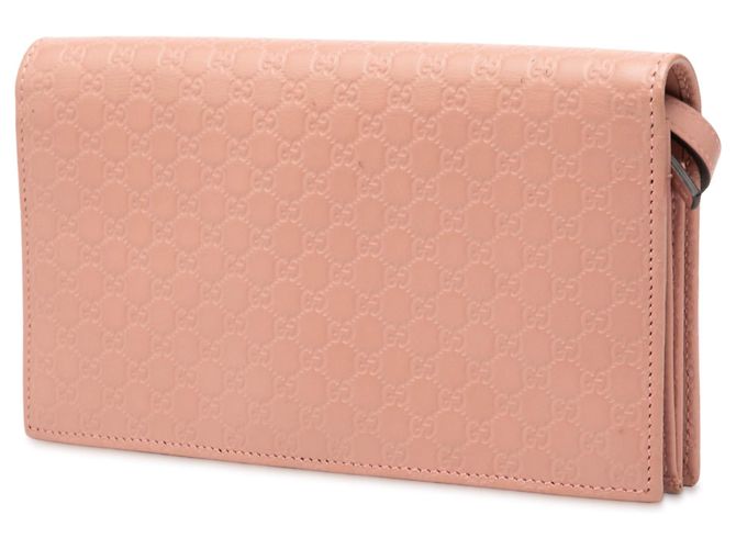 Bolsa transversal Microguccissima rosa com alça da Gucci - vista 2