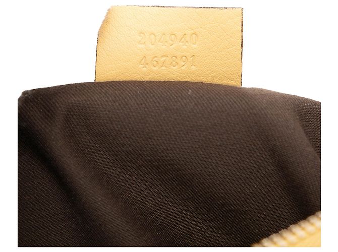Bolsa transversal Abbey em lona GG Gucci marrom com anel em D - vista 6