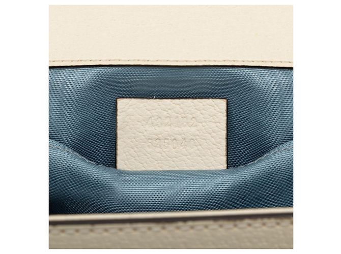 Borsa a tracolla Gucci Small Leather Bee Star Padlock bianca Bianco - vista 6