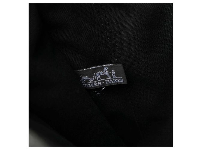Borsa Tote Fourre Tout MM in tela nera Hermès Nero - vista 5