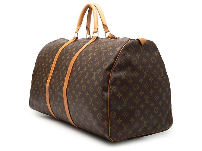 Borsa da viaggio marrone Louis Vuitton Monogram Keepall 60 - vista 2