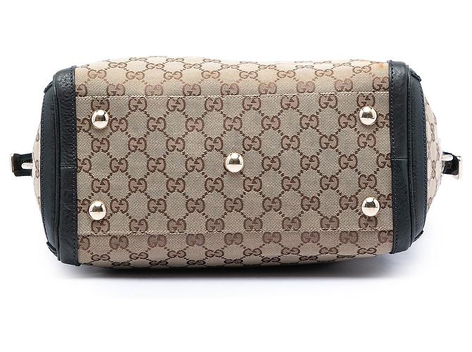 Borsa satchel Gucci Medium GG Canvas beige - vista 3
