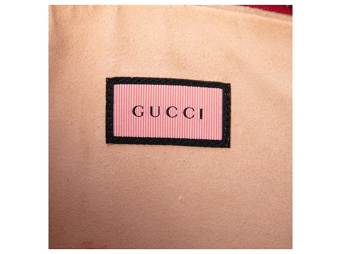 Pochette e clutch Gucci in pelle di vitello rossa Ghost Hamlet Skull Zip Rosso - vista 5