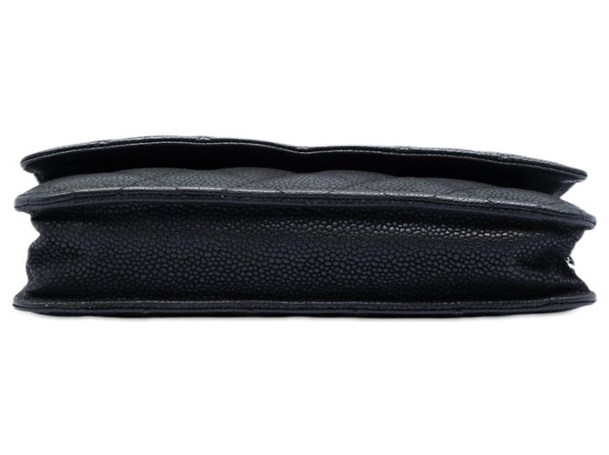 Borsa a tracolla Chanel CC Quilted Caviar Wallet on Chain nera Nero - vista 3