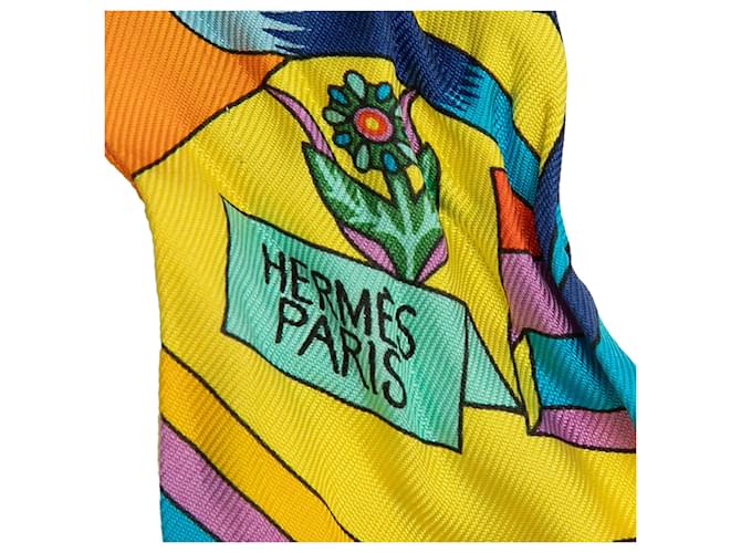 Hermès La Source de Pegase Seidentuch Twilly Orange - Ansicht 3
