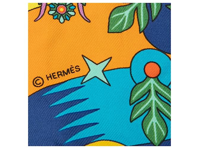 Hermès La Source de Pegase Seidentuch Twilly Orange - Ansicht 5