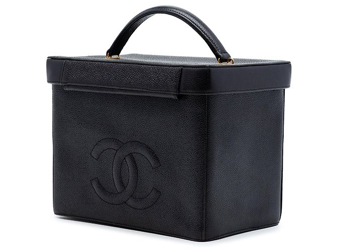 Borsa vanity Chanel CC Caviar Turnlock nera Nero - Ansicht 2