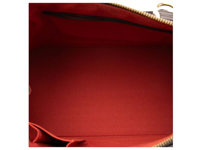 Borsa Louis Vuitton Alma PM in Damier Ebene marrone - vista 4