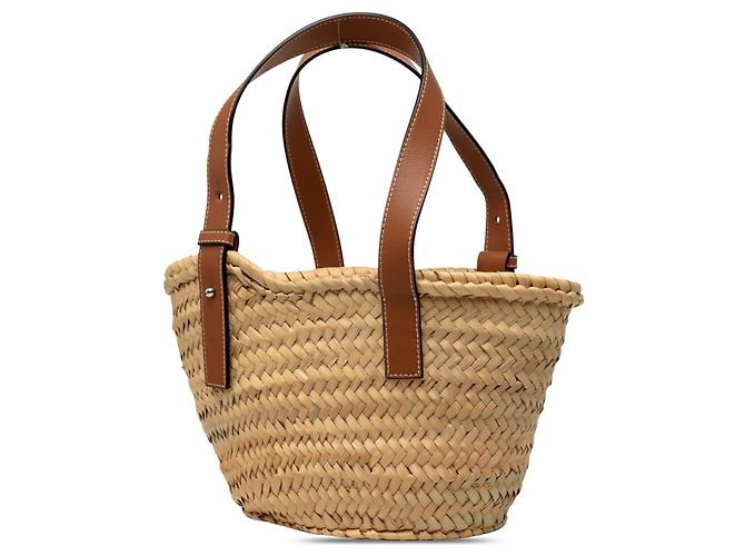 Bolso Tote LOEWE Small Raffia Anagram beige - vista 2