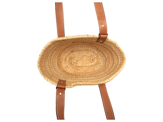 Bolso Tote LOEWE Small Raffia Anagram beige - vista 4
