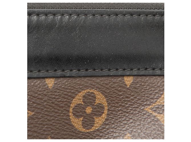 Clutch Louis Vuitton Monogram Macassar Discovery marrone Pochette GM - vista 6
