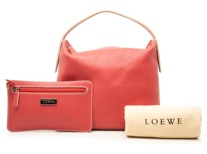 Orangefarbene LOEWE Lederhandtasche - Ansicht 7