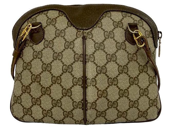 Borsa a tracolla Gucci GG Supreme Web beige - vista 2