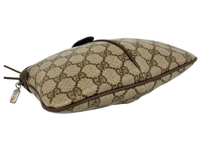 Borsa a tracolla Gucci GG Supreme Web beige - vista 5