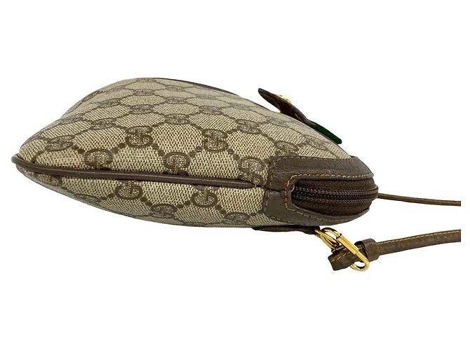 Borsa a tracolla Gucci GG Supreme Web beige - vista 8