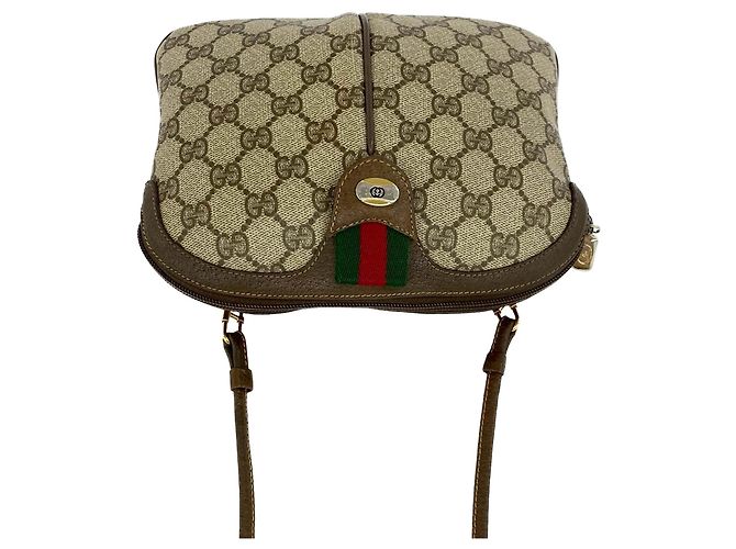 Borsa a tracolla Gucci GG Supreme Web beige - vista 9