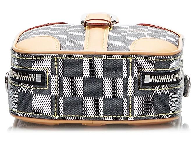 Borsa Louis Vuitton Damier Colors Valisette Verticale Grigia Grigio - vista 4