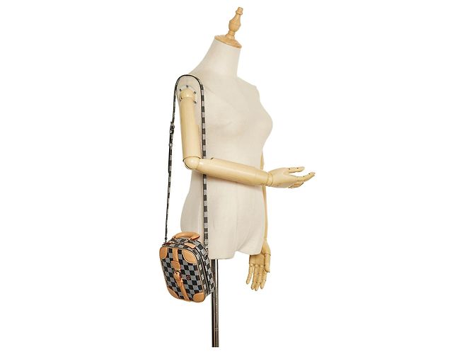 Borsa Louis Vuitton Damier Colors Valisette Verticale Grigia Grigio - vista 9