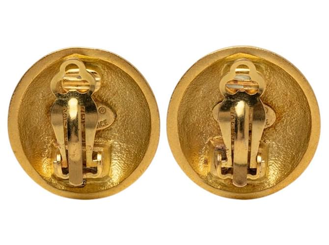 Orecchini a clip Chanel CC placcati oro D'oro - vista 2